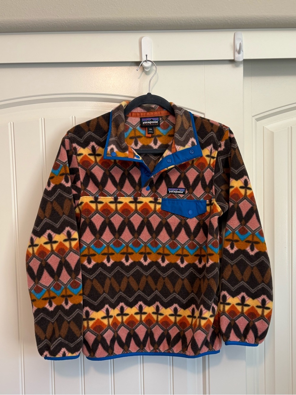 Patagonia Synchilla Snap-T Fleece Pullover Companions Big Anthos Pink size XXS
